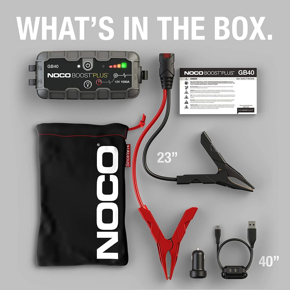 NOCO Boost Plus GB40 Jump Starter Power Pack