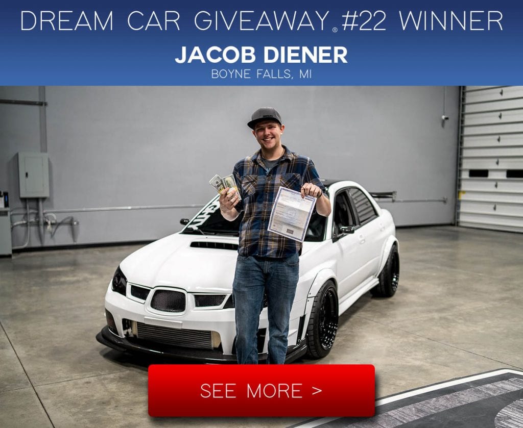 80eighty dream car giveaway Subaru STI