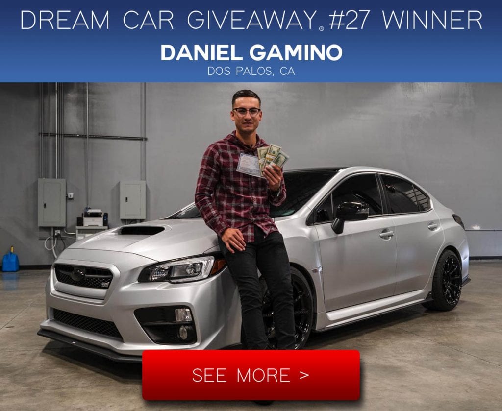 80eighty dream car giveaway Subaru STI