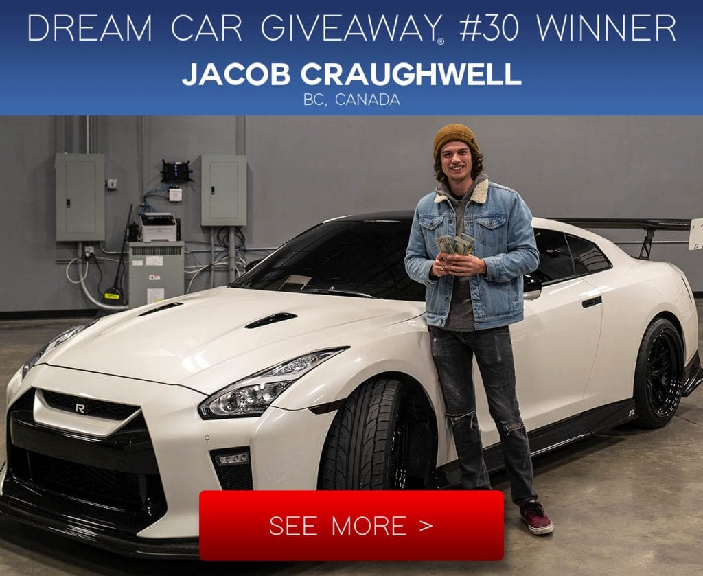 80eighty dream car giveaway Nissan GTR