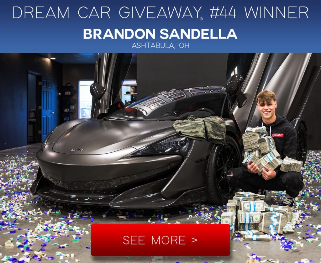 80eighty dream car giveaway Mclaren  600LT