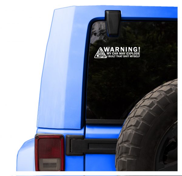 Don't worry, I used zip ties funny car sticker decal - Image 10