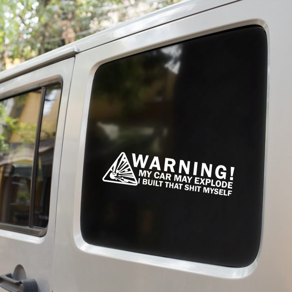 Don't worry, I used zip ties funny car sticker decal - Image 9