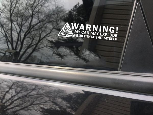 Don't worry, I used zip ties funny car sticker decal - Image 8