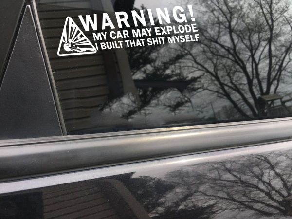 Don't worry, I used zip ties funny car sticker decal - Image 7