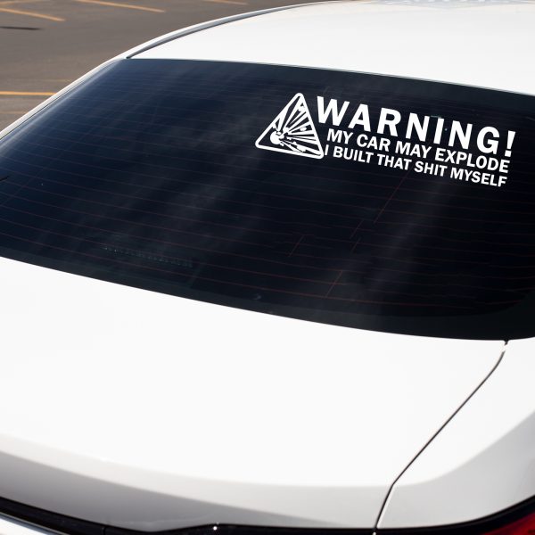 Don't worry, I used zip ties funny car sticker decal - Image 5