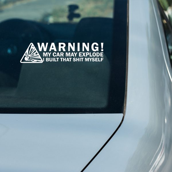 Don't worry, I used zip ties funny car sticker decal - Image 4