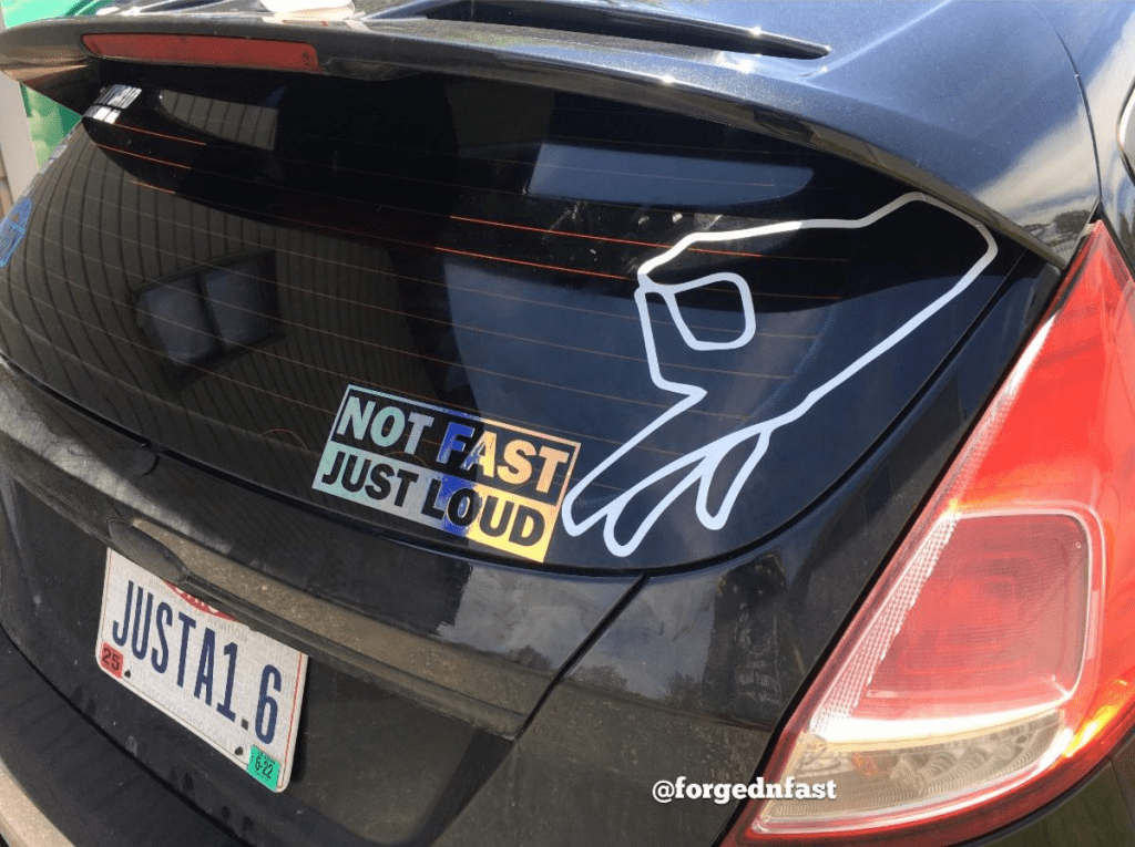 not fast just loud sticker