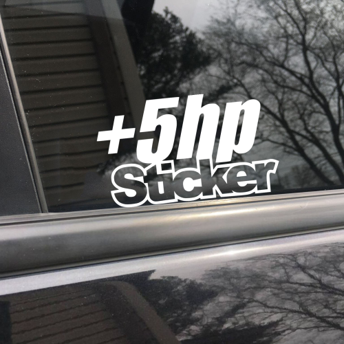 Plus 5 horsepower funny car sticker decal