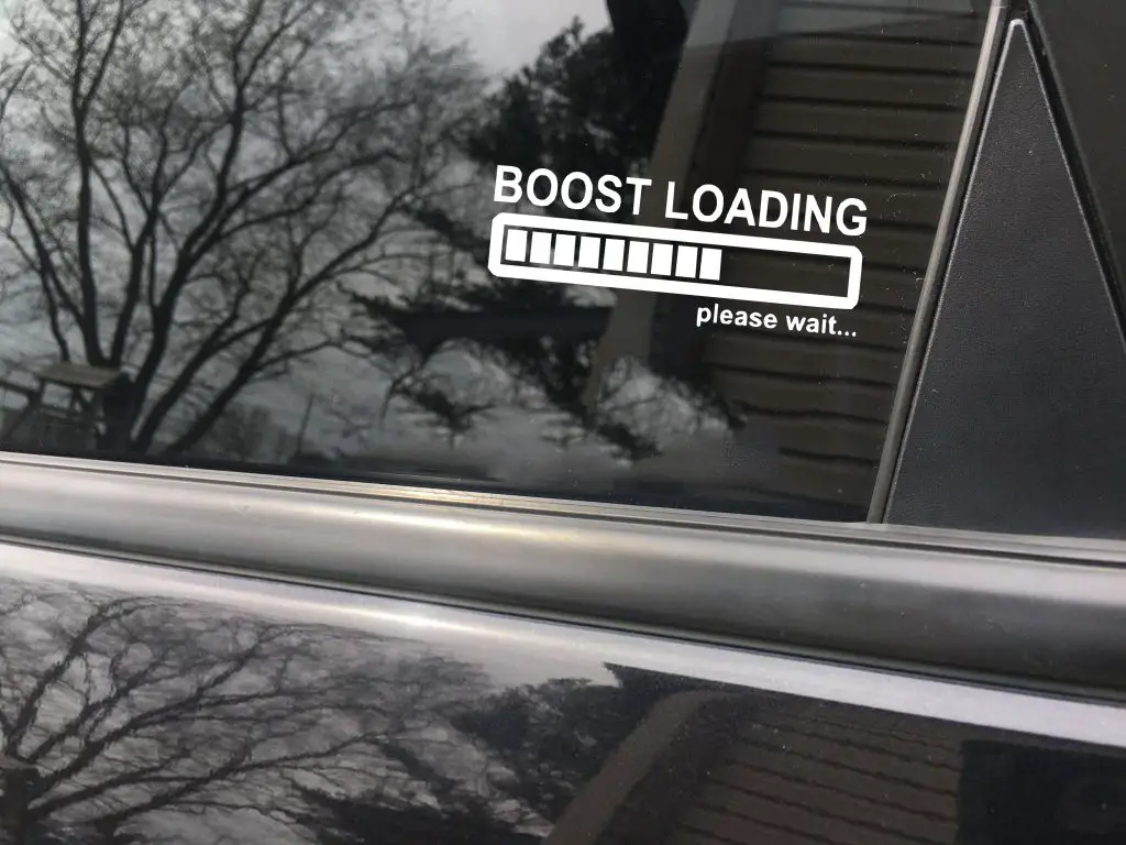 Boost loading please wait funny car sticker decal