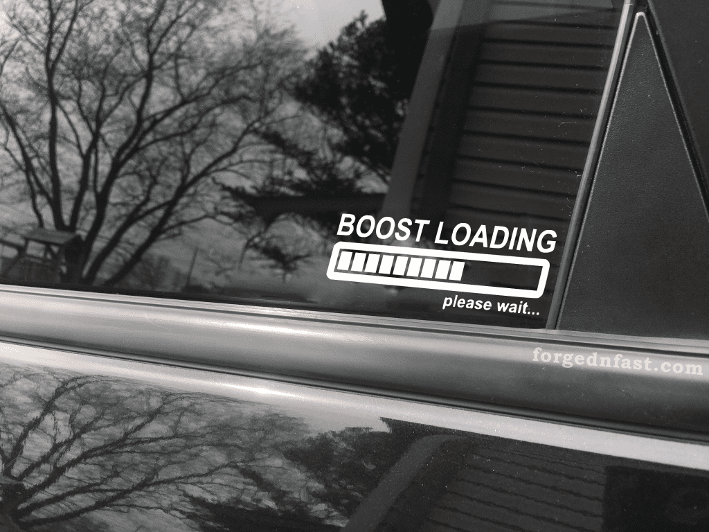 Boost loading please wait funny car sticker decal
