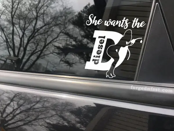 she wants the diesel decal
