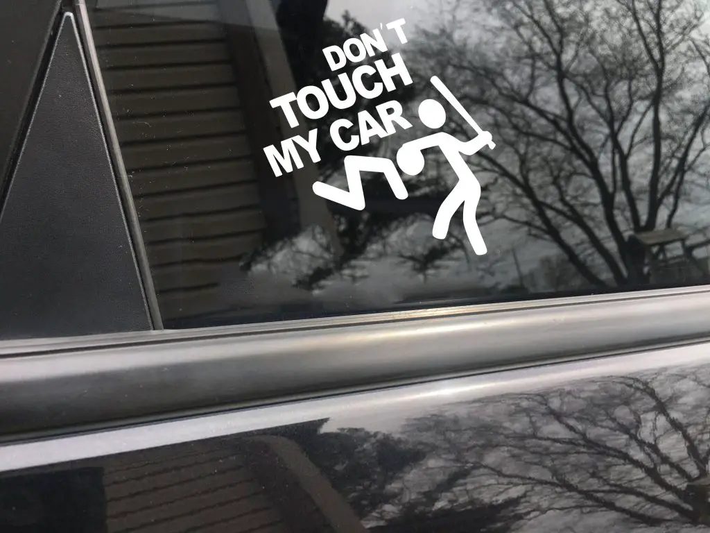 Don't touch my funny car sticker decal