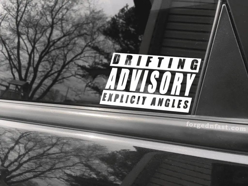 Drifting advisory funny car sticker decal