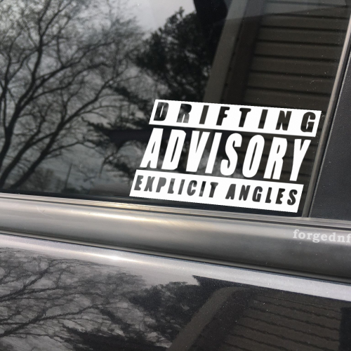 drifting advisory explicit angles decal