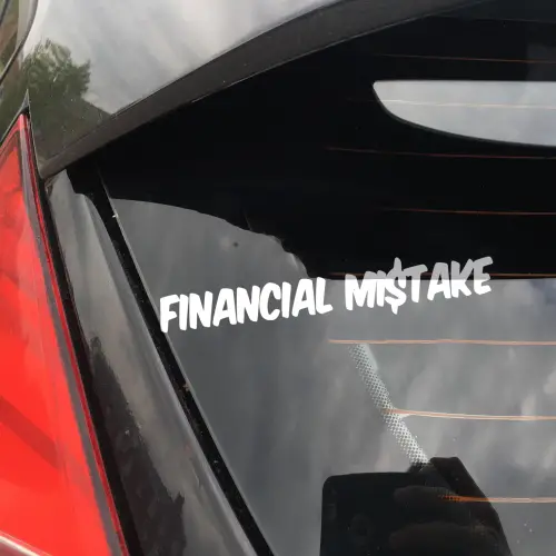 financial mistake sticker