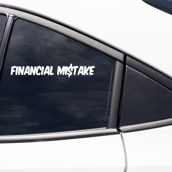 Financial Mistake funny car sticker decal - Image 4