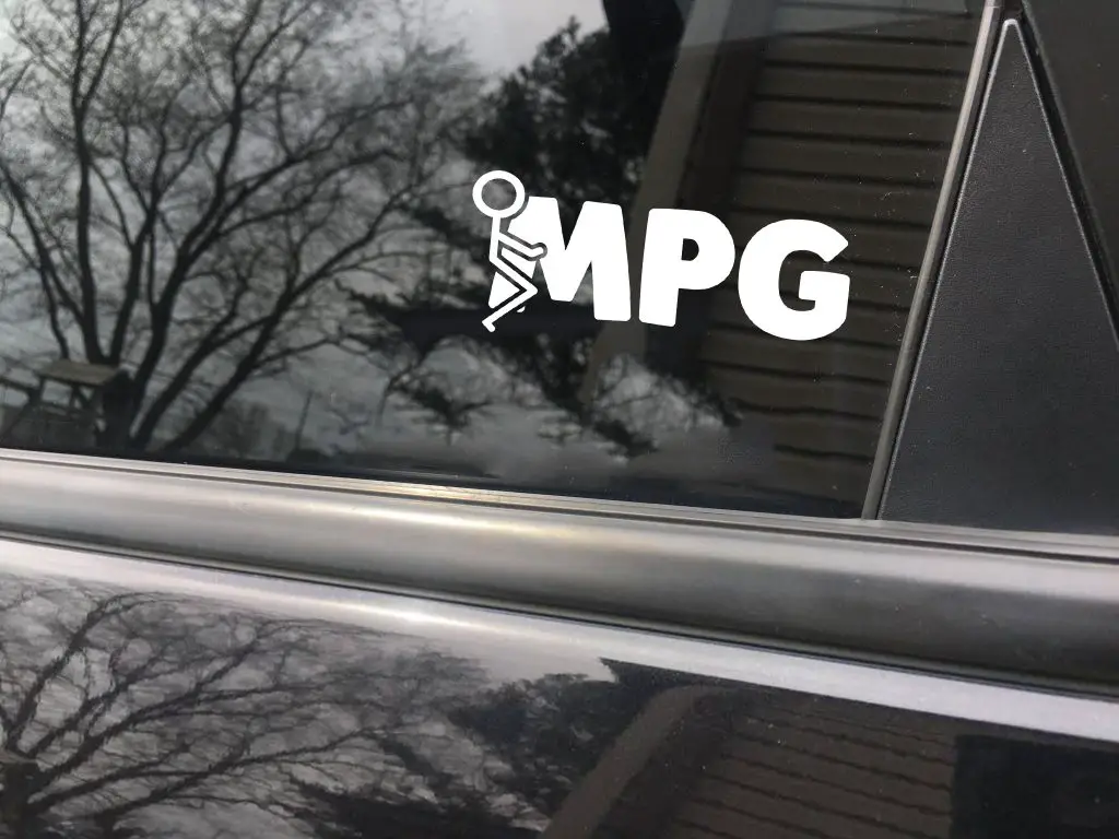 F MPG funny car sticker decal