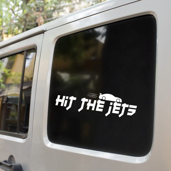 Hit the jets funny car sticker decal - Image 4