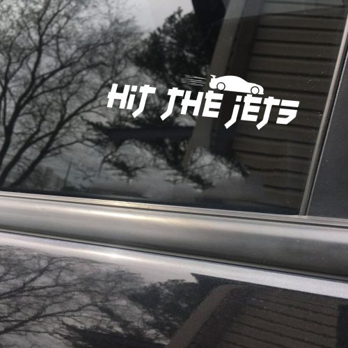 Hit the jets funny car sticker decal