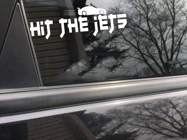 Hit the jets funny car sticker decal - Image 6