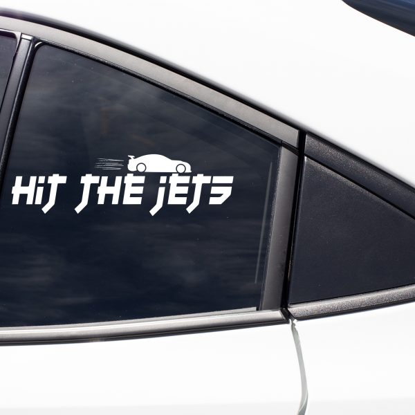 Hit the jets funny car sticker decal - Image 7