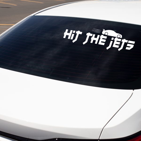 Hit the jets funny car sticker decal - Image 8