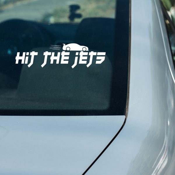 Hit the jets funny car sticker decal - Image 9