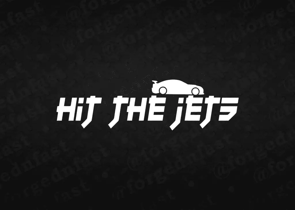 Hit the jets funny car sticker decal