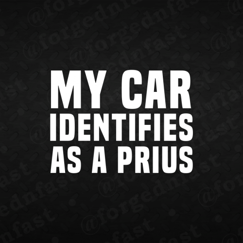 my car identifies as a prius sticker