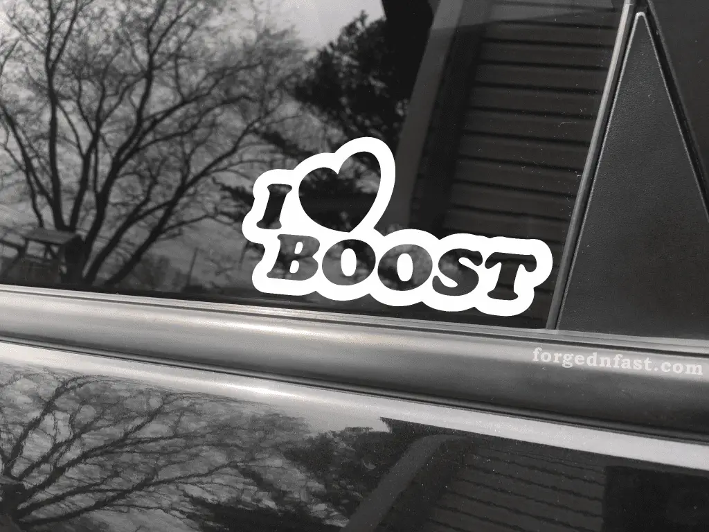 I love boost funny car sticker decal