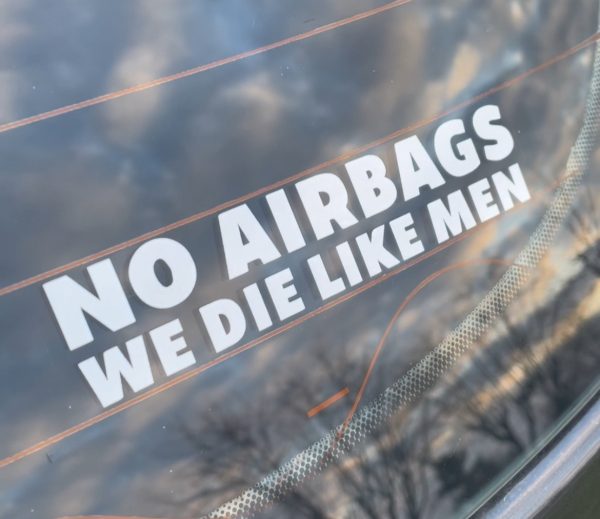 No airbags we die like men funny car sticker decal - Image 5