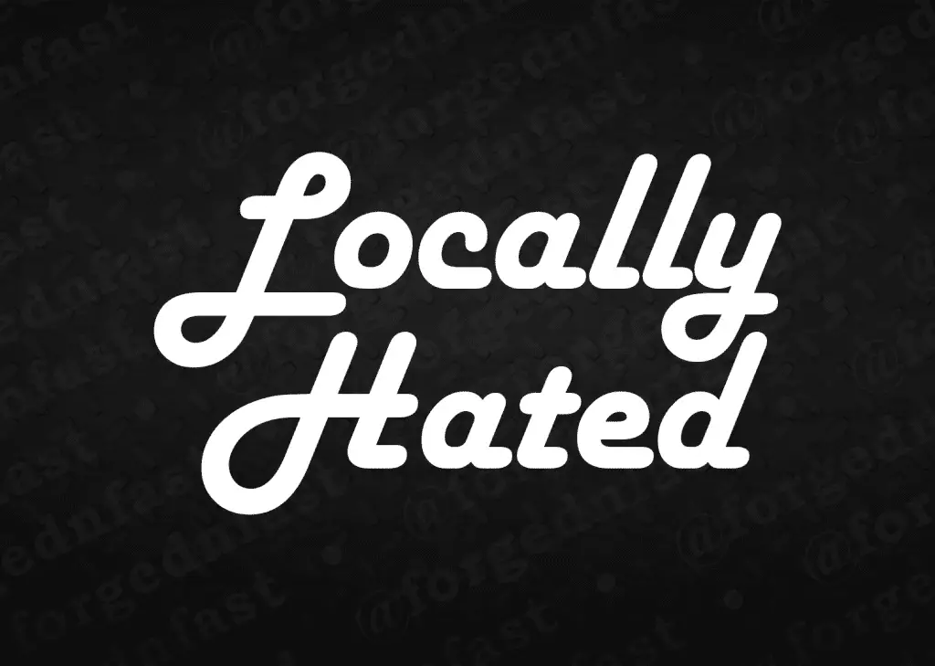 Locally Hated funny car sticker decal