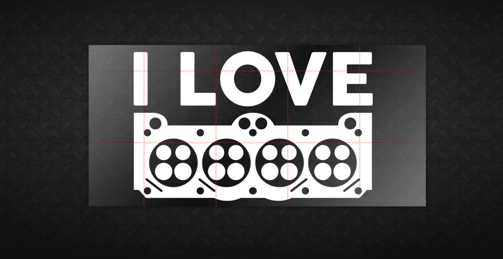 I Love.... engines funny car sticker decal