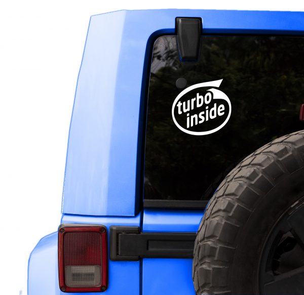 Turbo inside funny car sticker decal - Image 3
