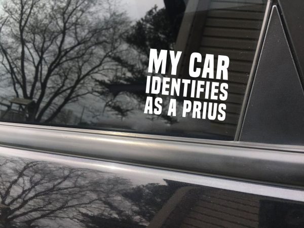 My car identifies as a Prius funny car sticker decal - Image 5
