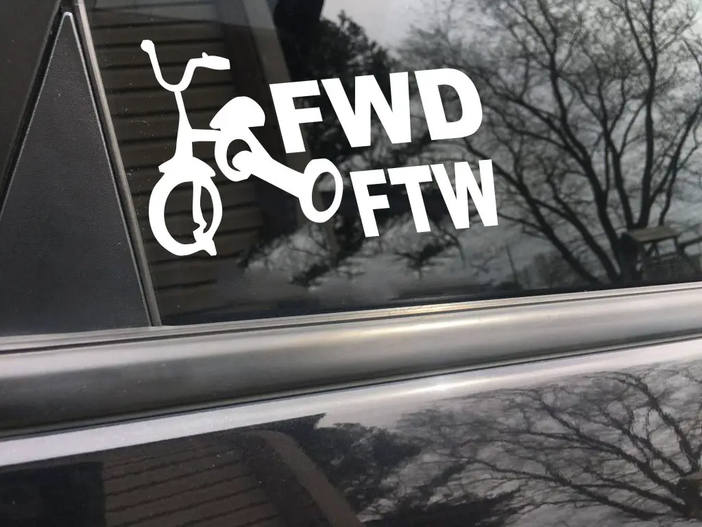 FWD sucks funny car sticker decal