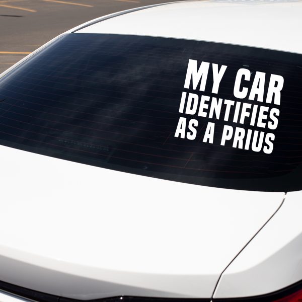 My car identifies as a Prius funny car sticker decal - Image 7