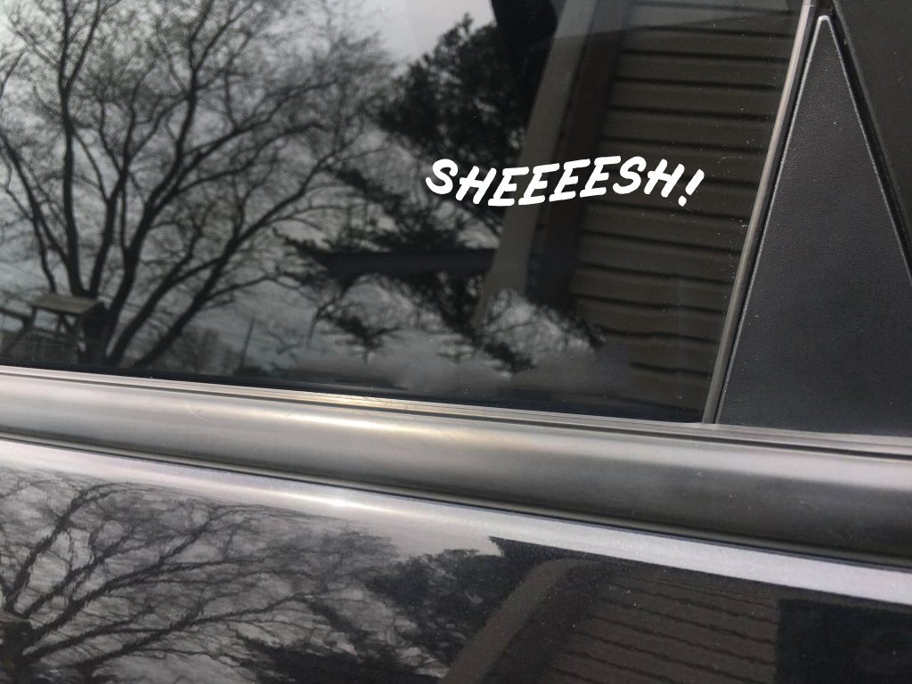 Sheesh funny car sticker decal