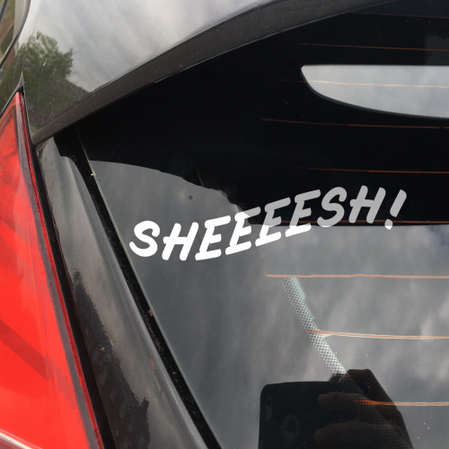 sheesh car sticker