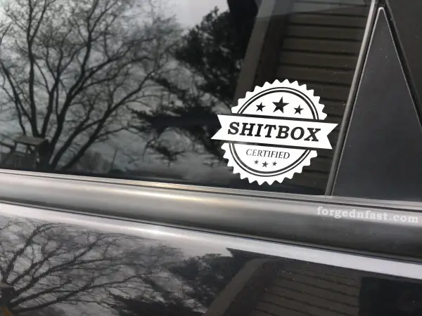 Shitbox Certified sticker