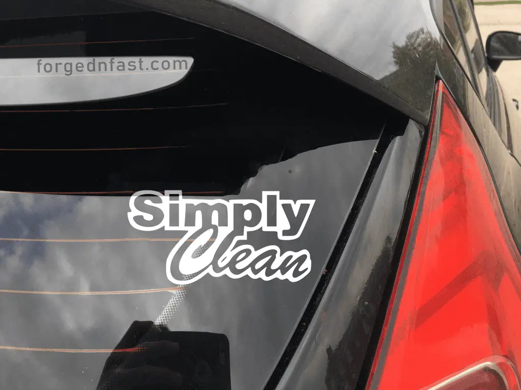 Simply clean funny car sticker decal