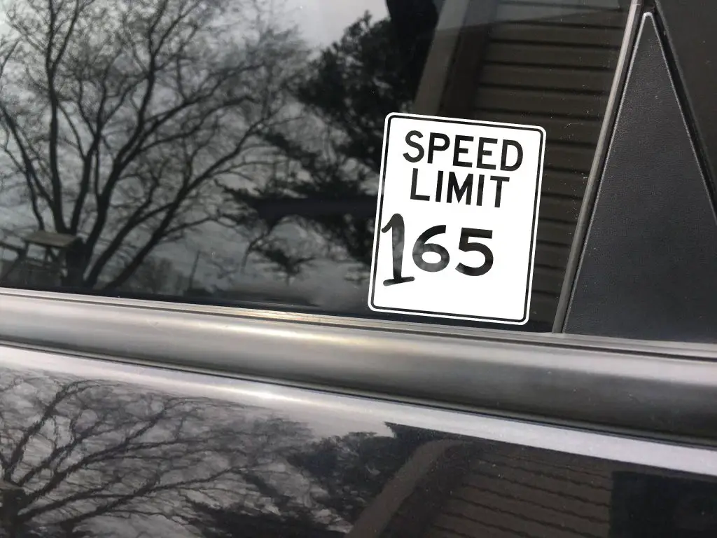 Speed Limit funny car sticker decal