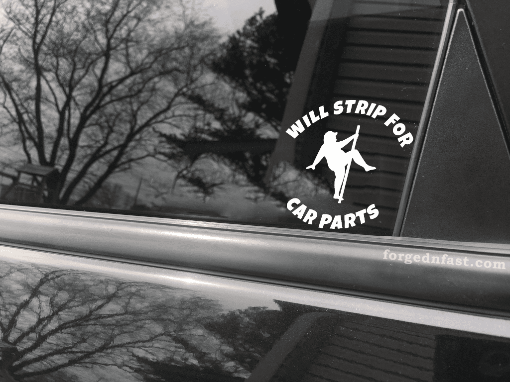 Will strip for car parts funny car sticker decal