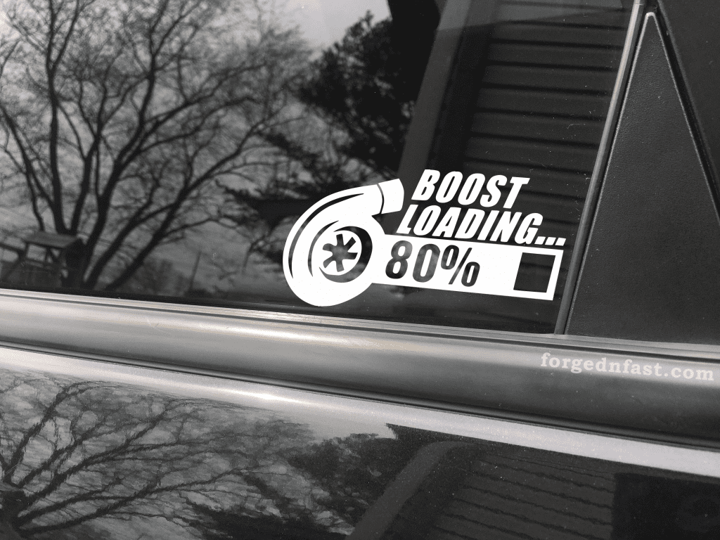 Boost loading funny car sticker decal