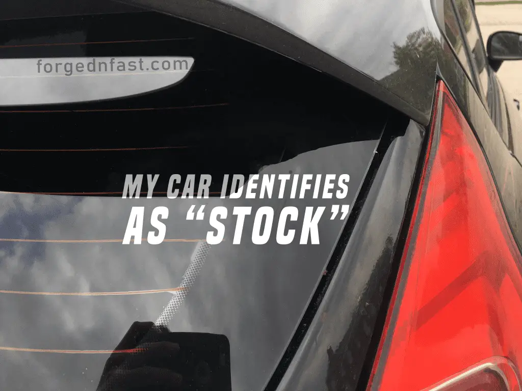 My car identifies as stock funny car sticker decal