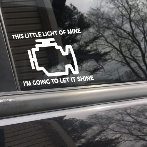 This little light of mine I'm going let it shine funny car sticker decal