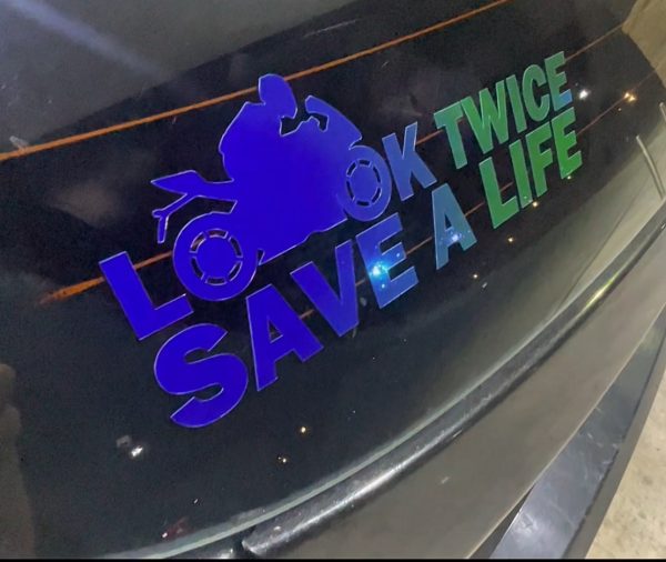 Look twice save a life car decal motorcycle awareness funny car sticker decal - Image 3