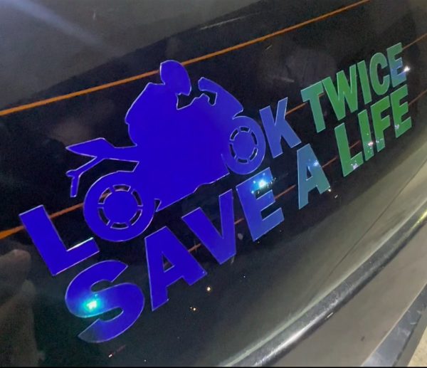 Look twice save a life car decal motorcycle awareness funny car sticker decal - Image 4