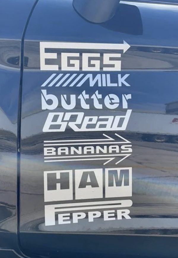 Car sponsor shopping grocery getter list funny car sticker decal - Image 2